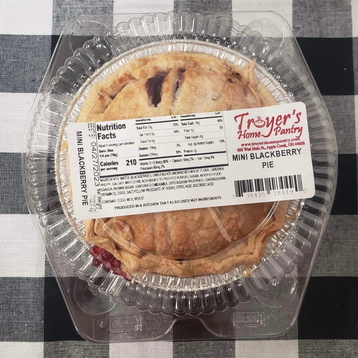 6inch Troyer's Home Panty Pie: Blackberry