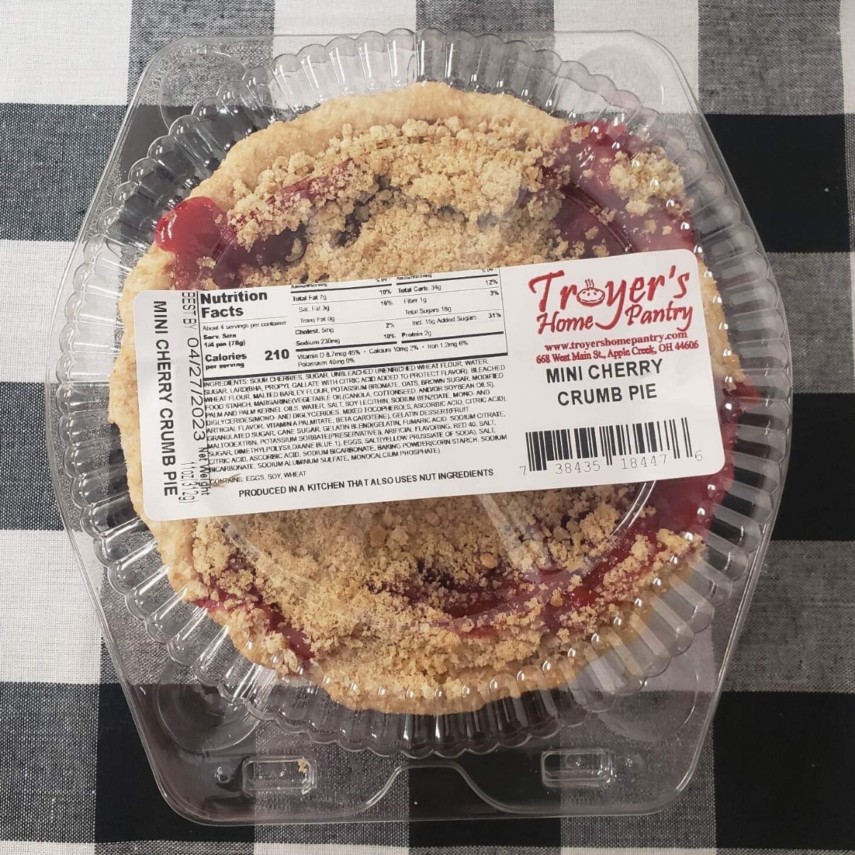 6inch Troyer's Home Panty Pie: Cherry Crumb