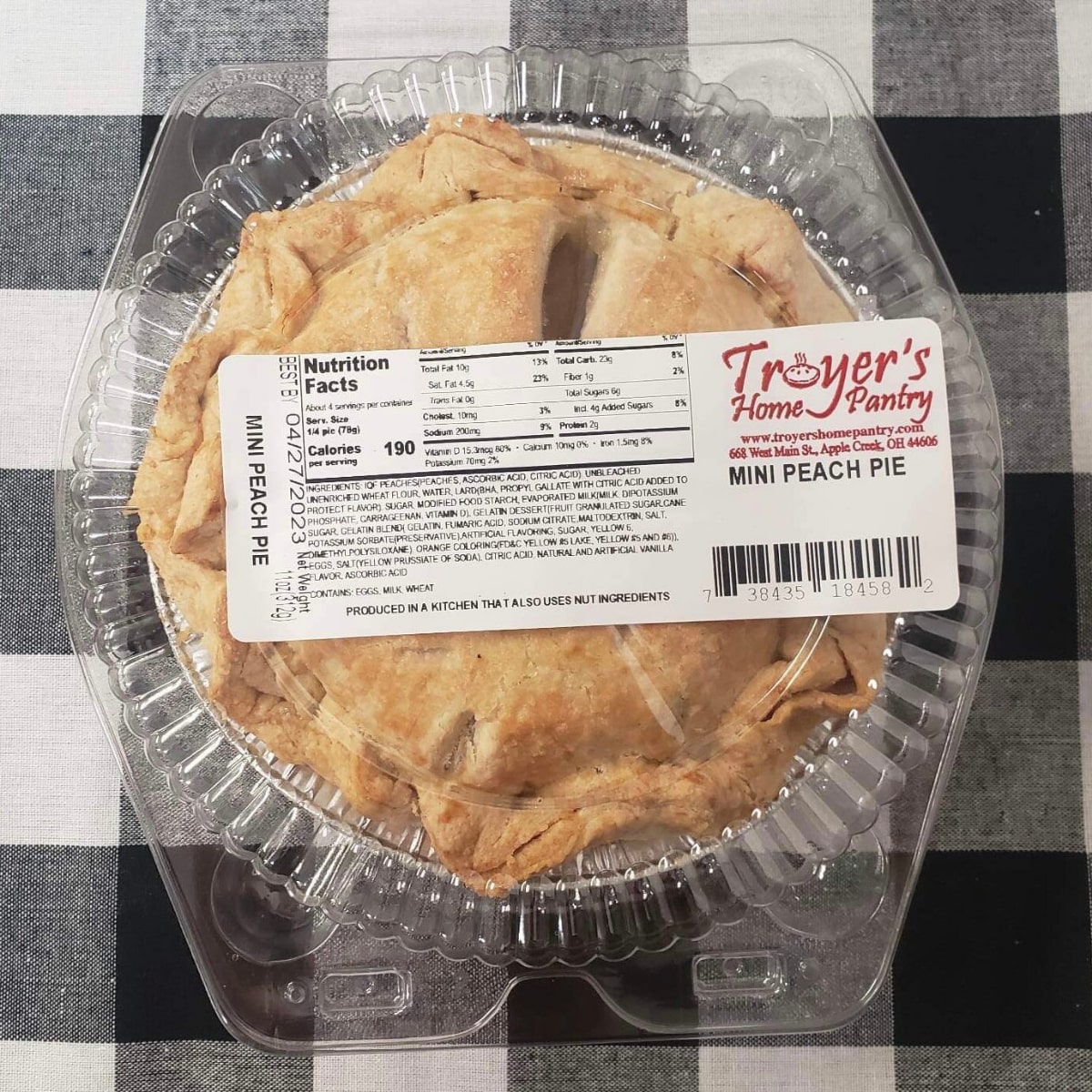 6inch Troyer's Home Panty Pie: Peach