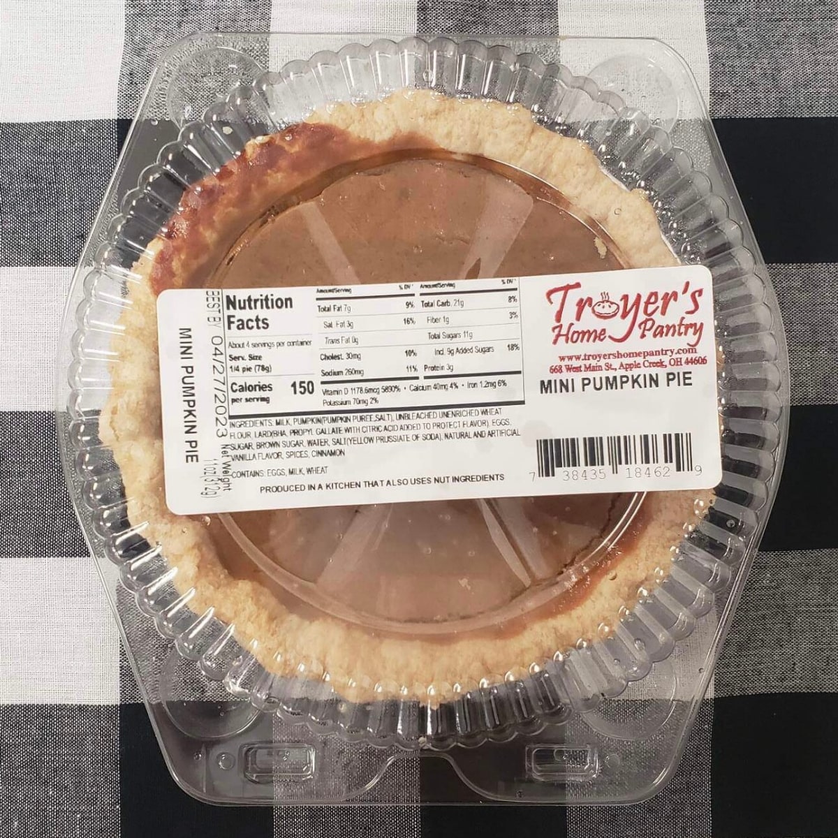 6inch Troyer's Home Panty Pie: Pumpkin
