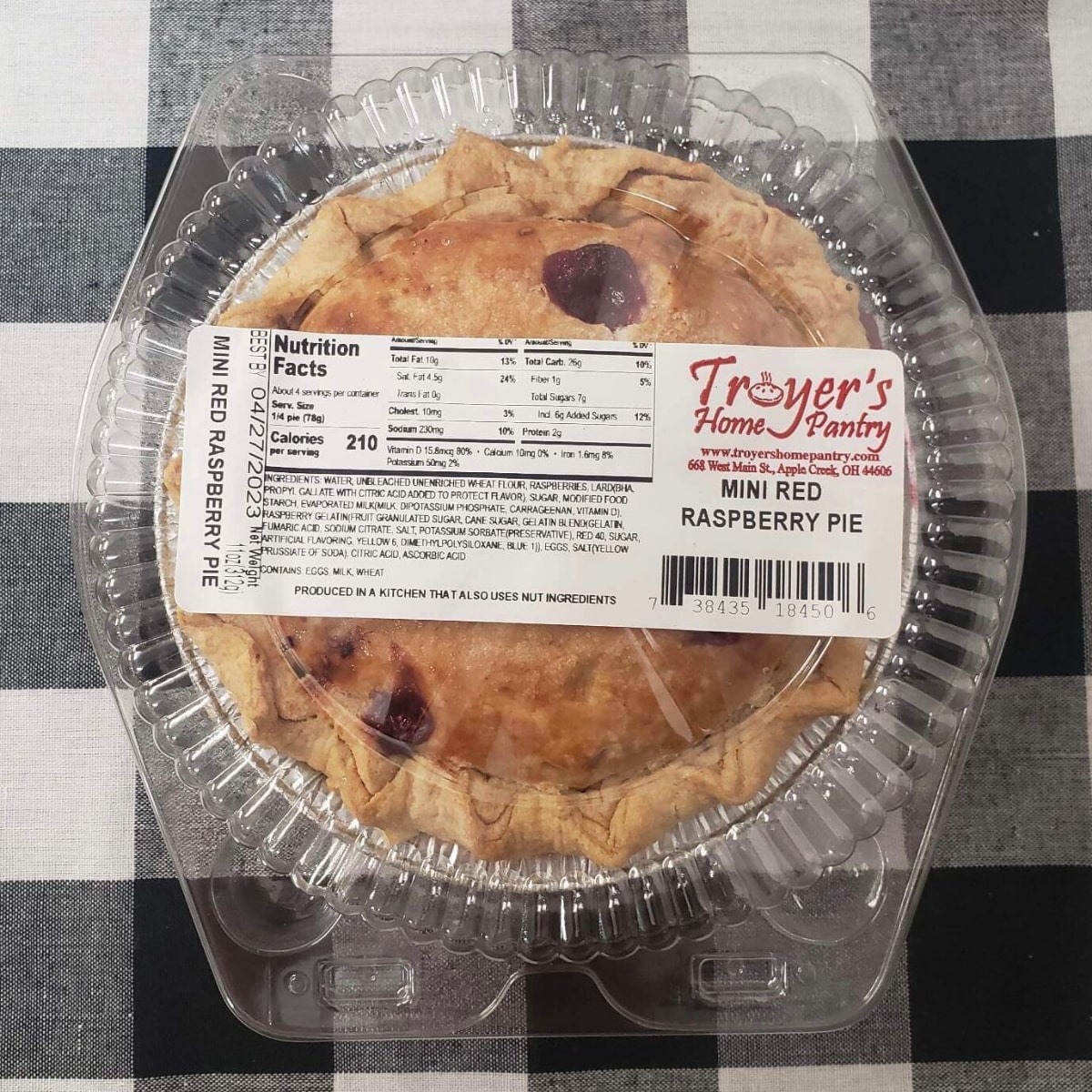 6inch Troyer's Home Panty Pie: Raspberry