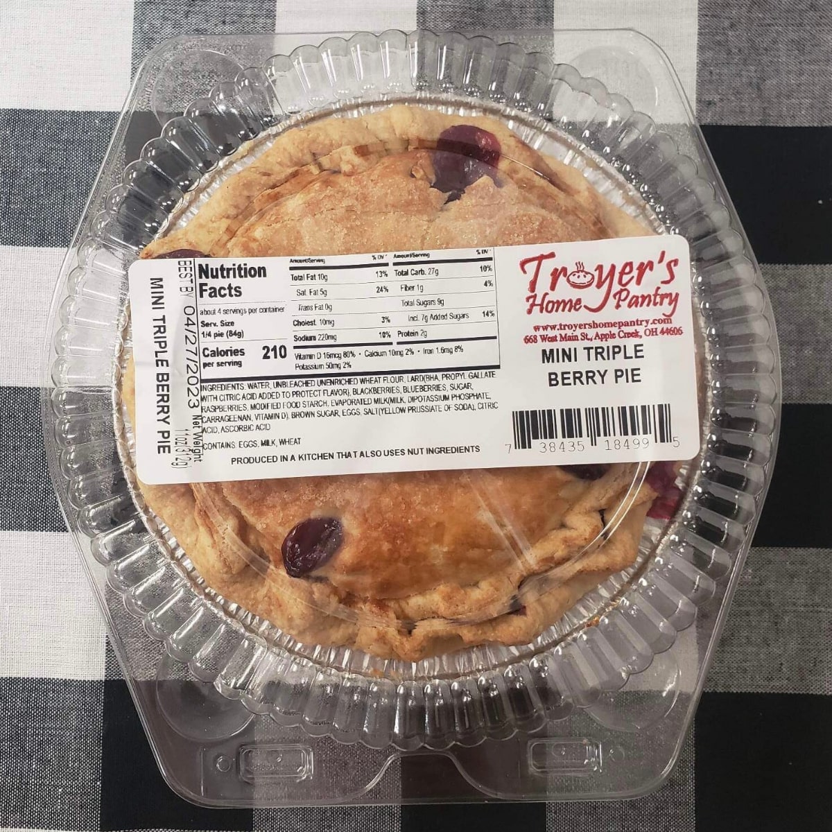 6inch Troyer's Home Panty Pie: Triple Berry