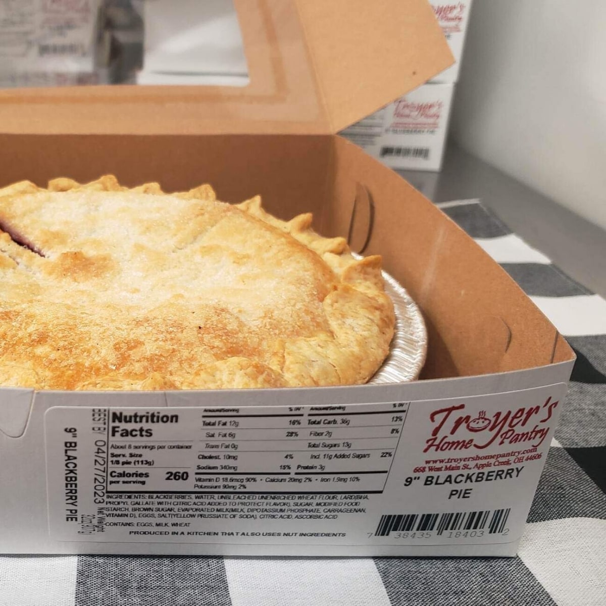 9inch Troyer's Home Panty Pie: Blackberry