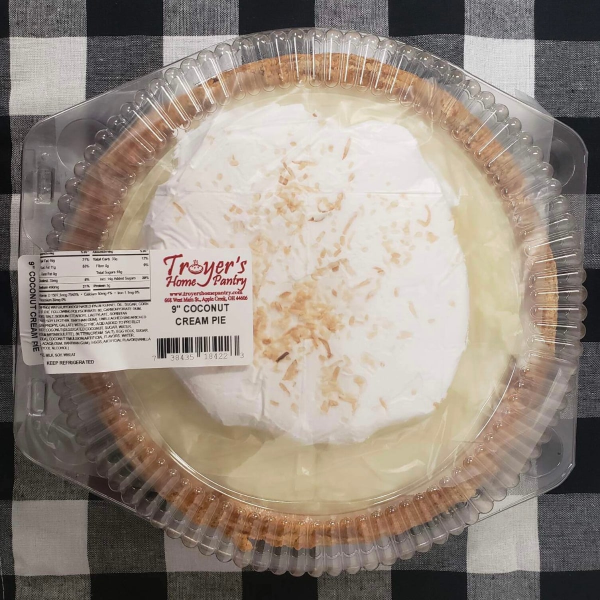 9inch Troyer's Home Panty Pie: Coconut Cream