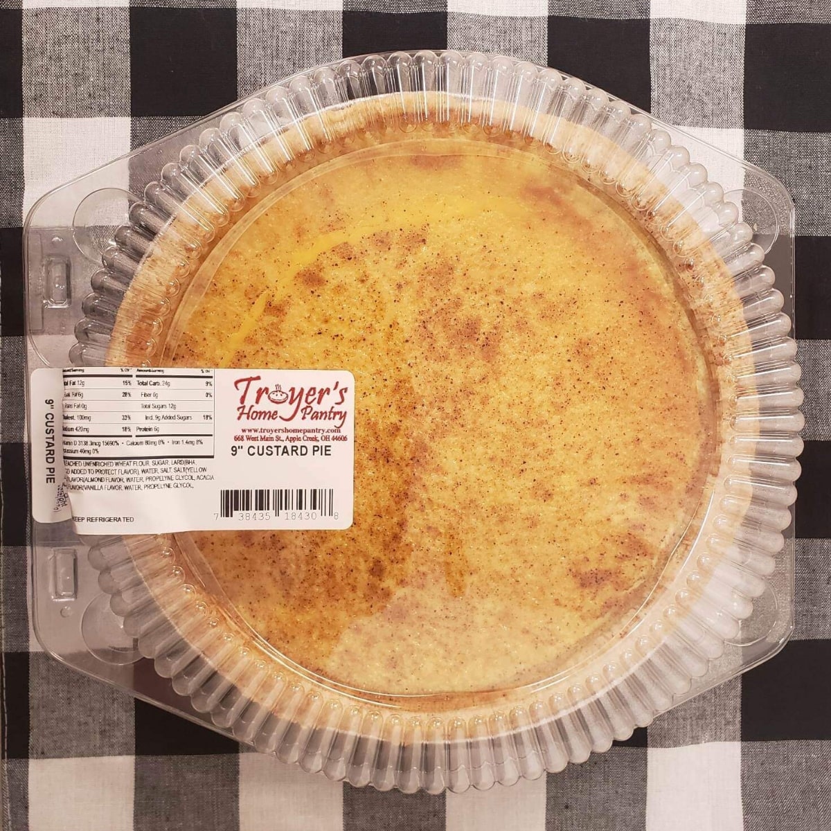 9inch Troyer's Home Panty Pie: Custard