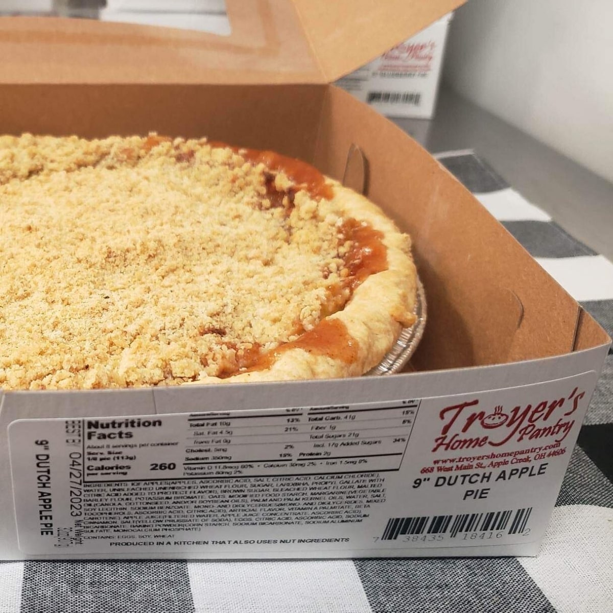 9inch Troyer's Home Panty Pie: Dutch Apple