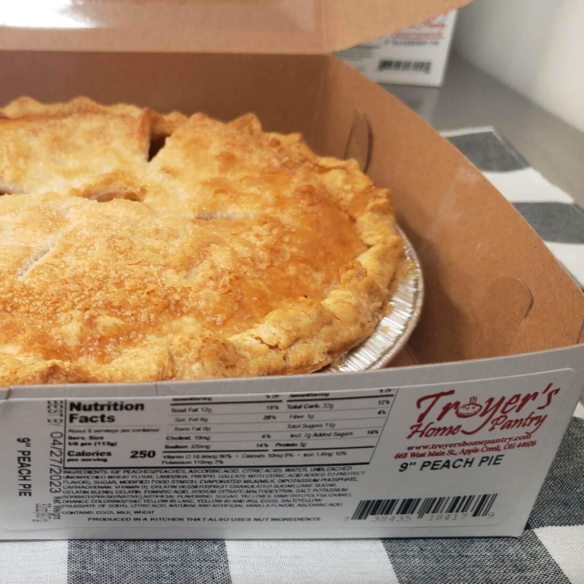 9inch Troyer's Home Panty Pie: Peach