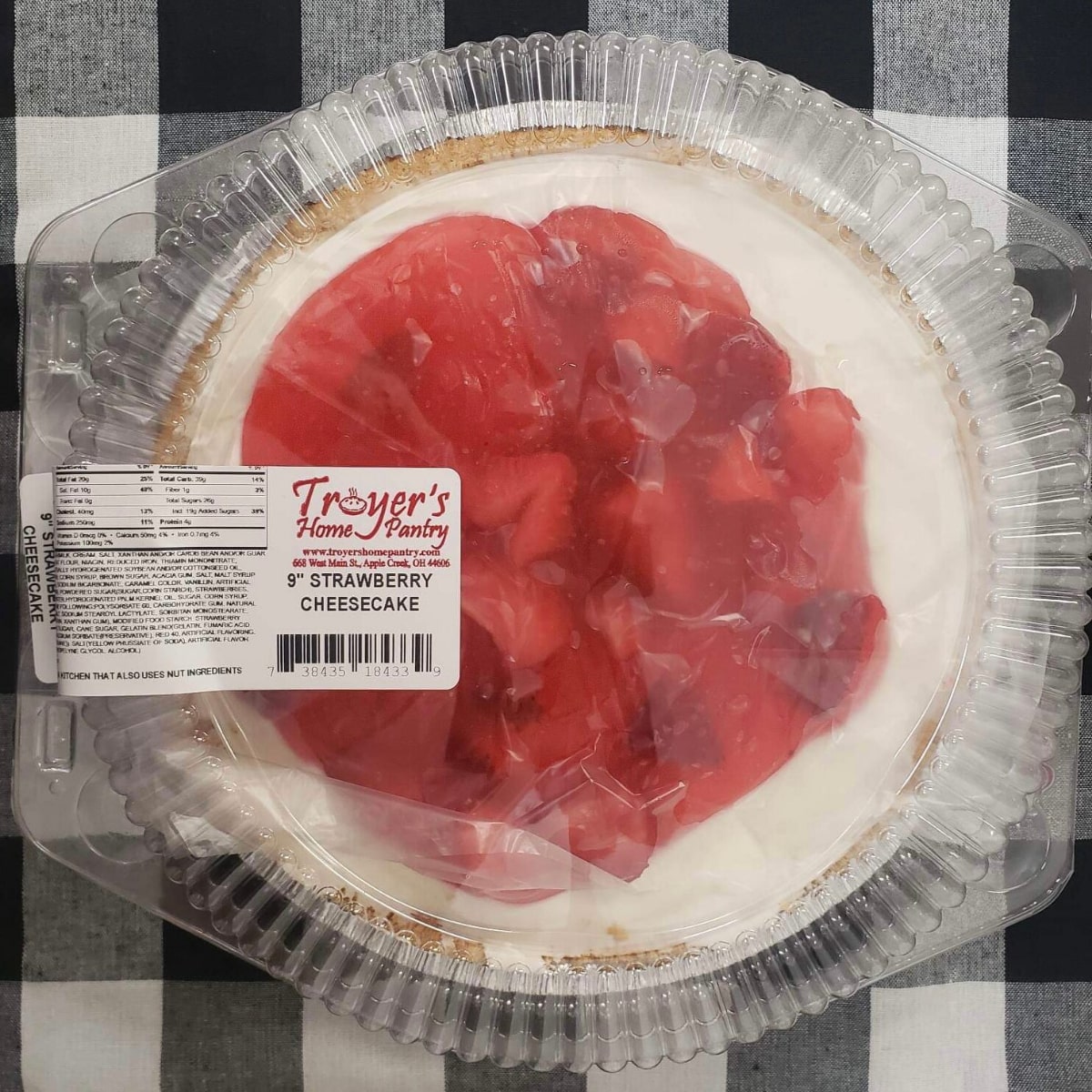 9inch Troyer's Home Panty Pie: Strawberry Cheesecake