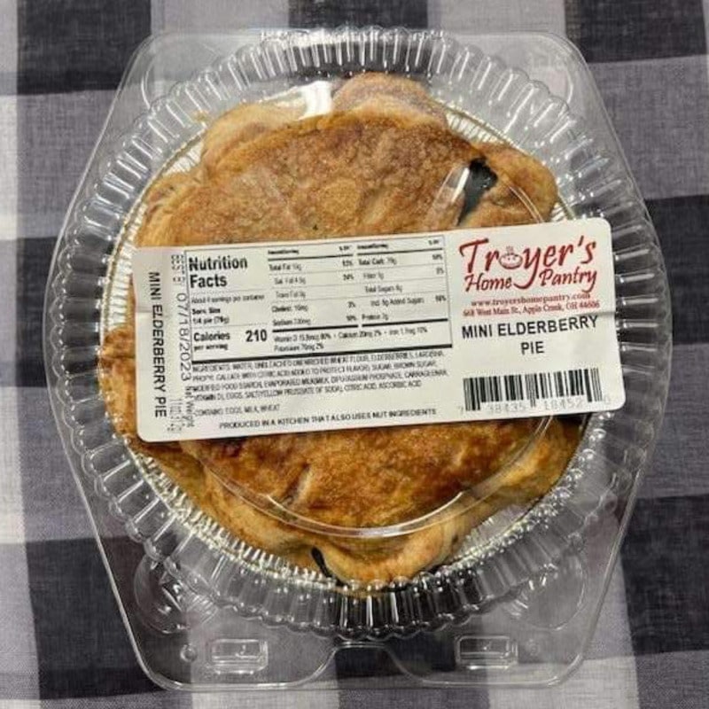 Troyer's Home Pantry: 6" Mini Elderberry Pie