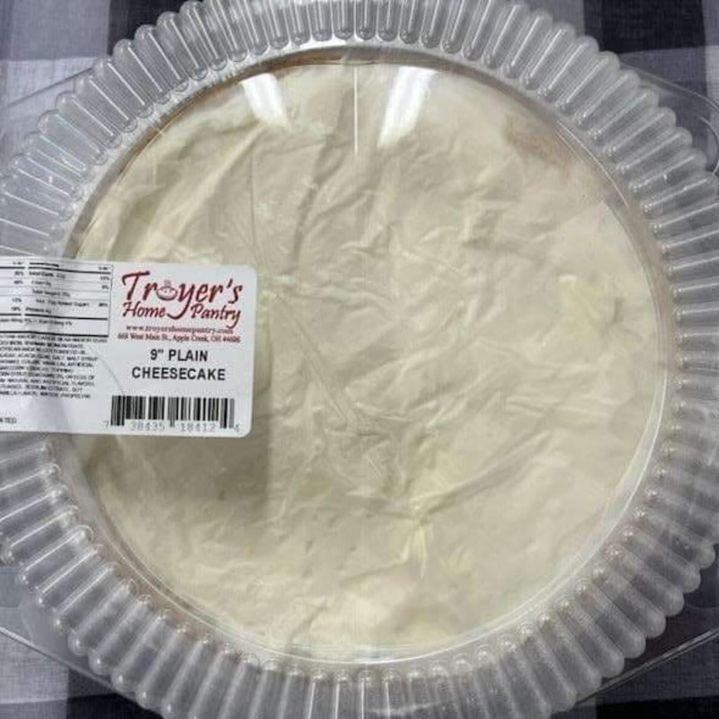 Troyer's Home Pantry: 9-inch Cheesecake
