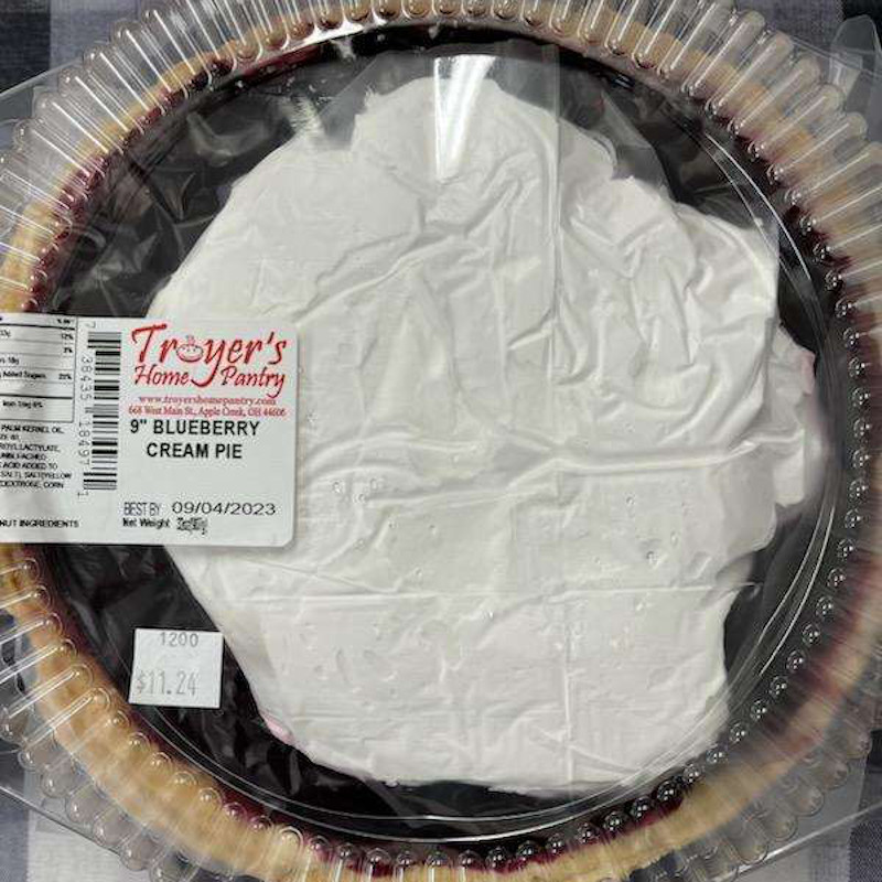 Troyer's Home Pantry: 9-inch Blueberry Cream Cheese