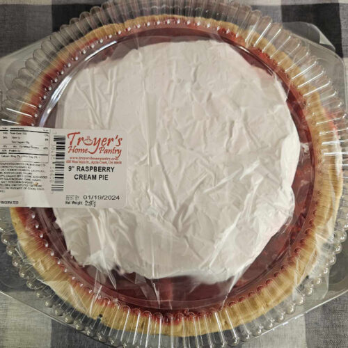 Troyer's Home Pantry 9-inch Raspberry Cream Pie