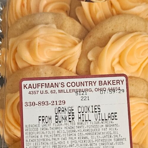 Kauffman's Country Bakery Orange Cookies